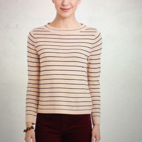 Camel & Navy strolled J. Crew Sweater - Brand New - Picture 1 of 5